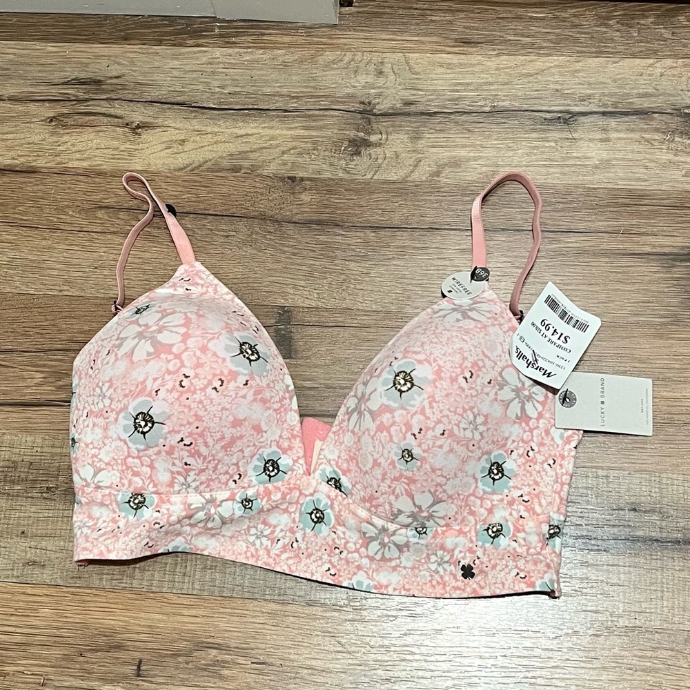 Lucky Brand Wireless Flower Print Bra - NWT